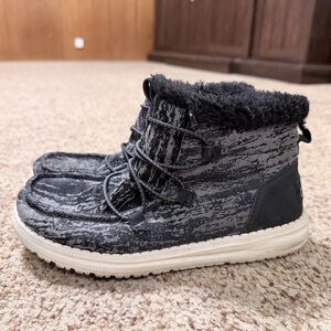 Stylish Black and Gray Hey Dude shoes